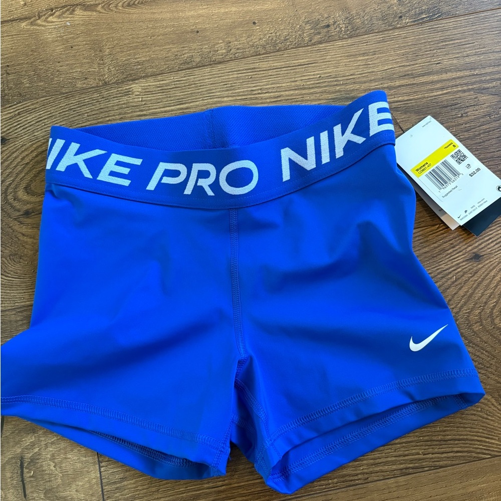 Nike Pro Women's Vibrant Blue Athletic Shorts